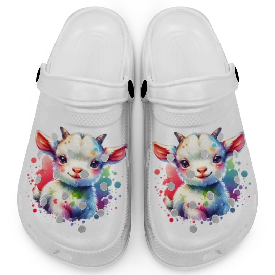 Cute Goat Lover Farm Animal Lamb Enthusiast Design Clogs