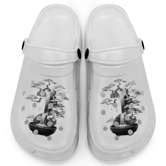 Serenity Bonsai: Tranquil Zen Design Clogs