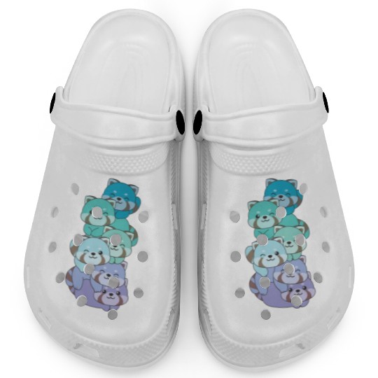 Neptunic Flag Pride Lgbtq Cute RedPanda Pile Clogs