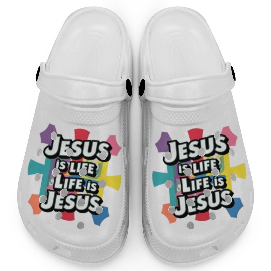 Jesus is life.Resurrection sunday Clogs