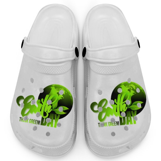Earth day black bg Clogs