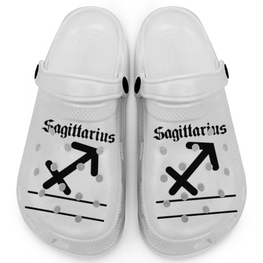 Sagittarius zodiac sign with above letters Clogs