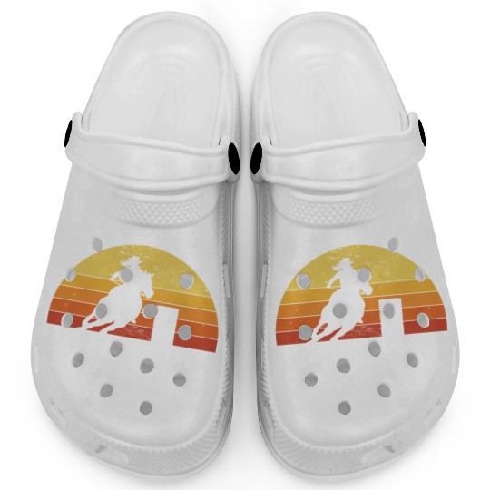 Funny Horse Barrel Racing Barrel Racer Clogs