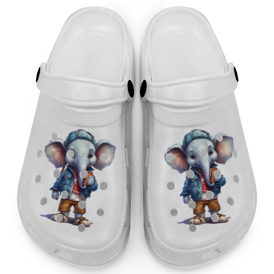 Cute Elephant Cartoon Clogs