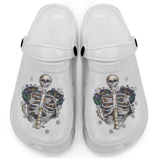 Skeleton with Heart | Love Beyond Life Clogs