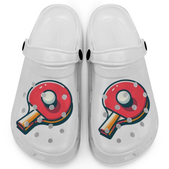 Ping Pong Paddle and Ball Clogs
