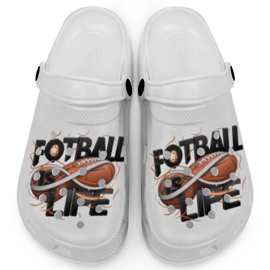 "Eternal Passion: Football is Life" Clogs