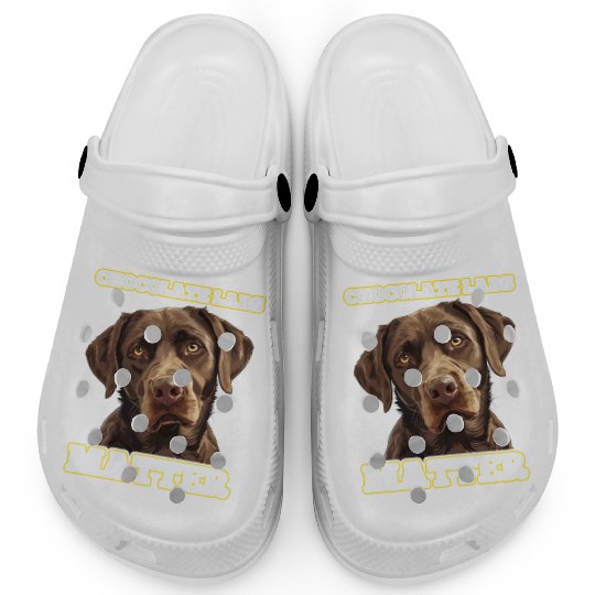 Brown Labrador CHOCOLATE LABS MATTER Labrador Clogs