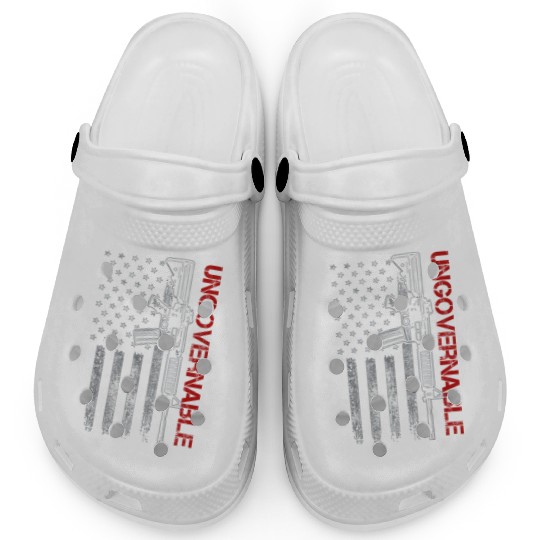 Ungovernable Become Ungovernable American USA FLag Clogs