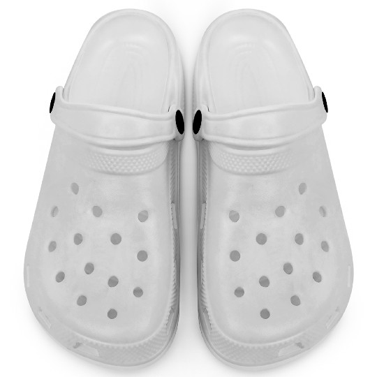 Elephant Silhouette White Logo Clogs