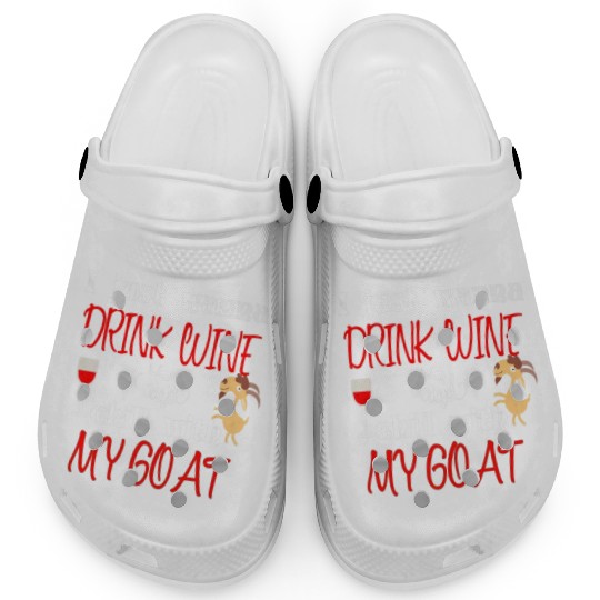 Wine Lover Goat Mom Dad Crazy Goat Farmer Lady Clogs