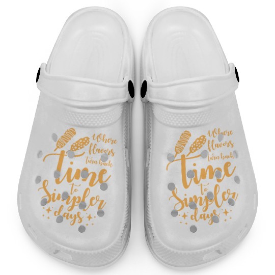 Time to Simpler Days Corn Dog Nostalgia Clogs