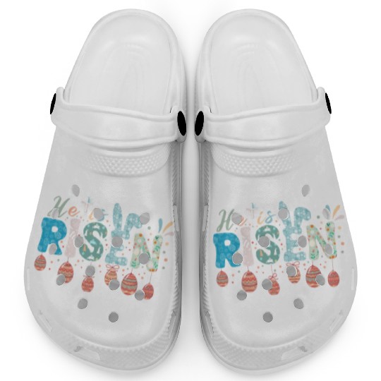 He Is Risen Easter Celebration Theme Clogs