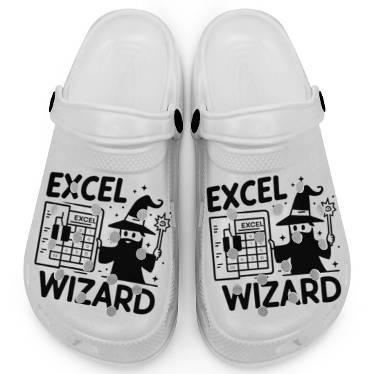 excel wizard funny accountant and bookkeeper gift Clogs