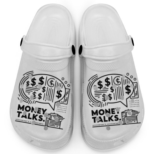 money talks funny accountant bookkeepers gift Clogs
