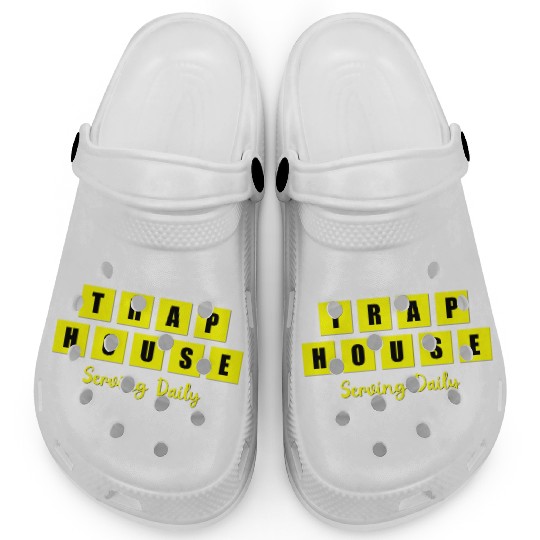 Trap House Serving Daily Black Waffle Clogs
