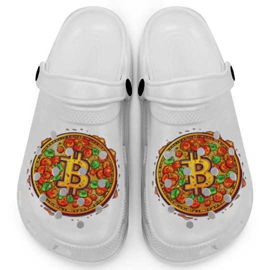Pizza Bitcoin Funny Mining Crypto Currency Trader Clogs