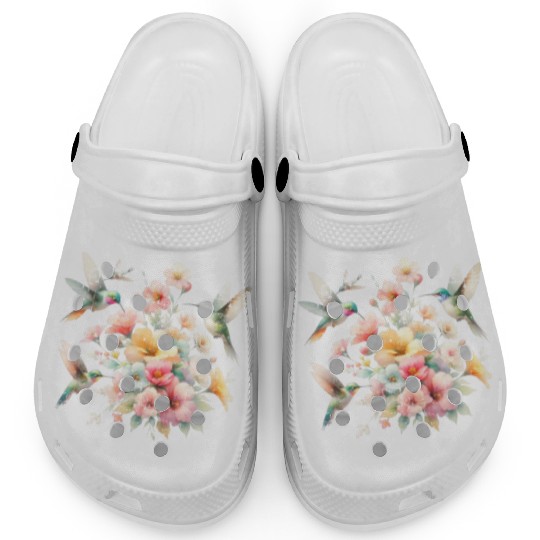 Hummingbird Nature Lover Spring Wildlife Vintage Clogs