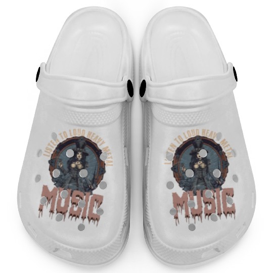 Rock Music Listen Loud Heavy Metal Music Clogs