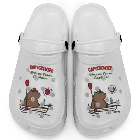 Captain Capy: Nautical Capybara Canoe Adventure Clogs