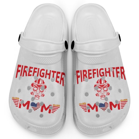 Firefighter Mom Mother Support the Thin Red Line F Clogs