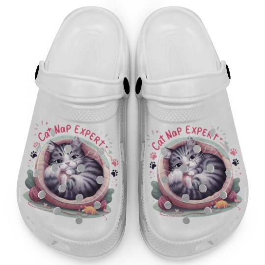 Cat Nap Expert - Funny Cat Outfit! Clogs