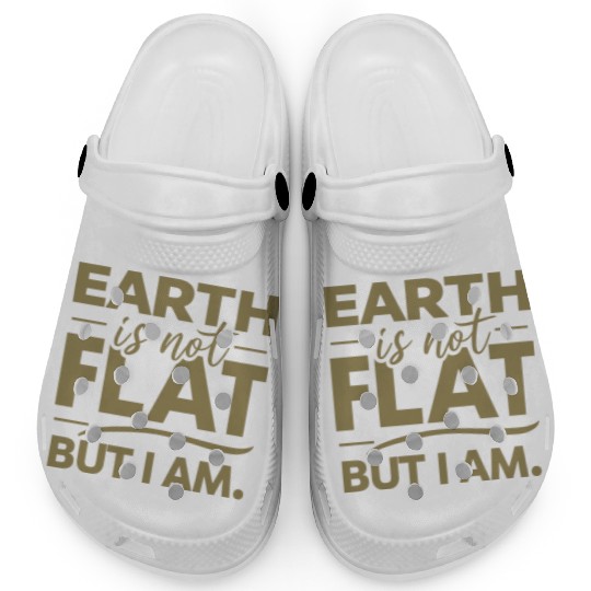 Flat Earth Satire Ironic Jokes Clogs
