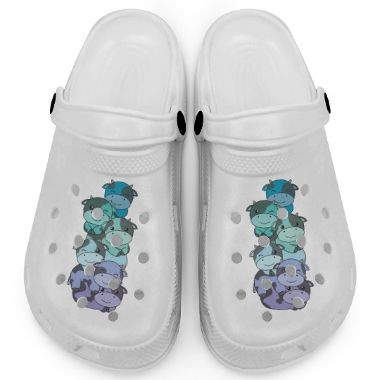 Neptunic Flag Pride Lgbtq Cute Cow Pile Clogs