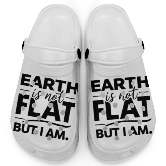 Flat Earth Satire Ironic Jokes Clogs
