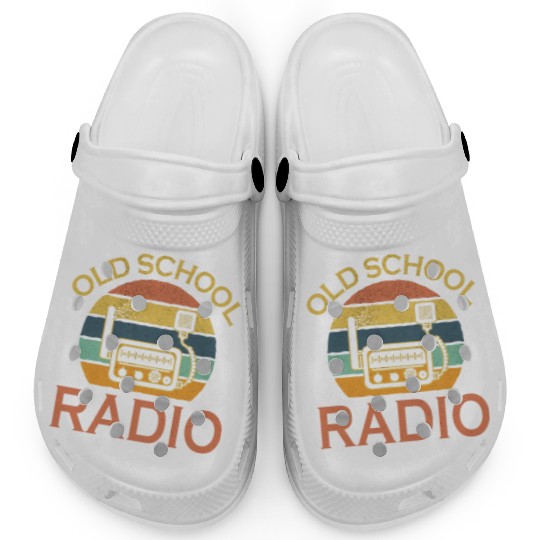 Retro Old School Amatuer Radio Funny Clogs