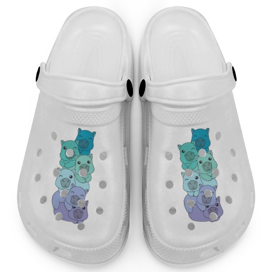 Neptunic Flag Pride Lgbtq Cute Capybara Pile Clogs