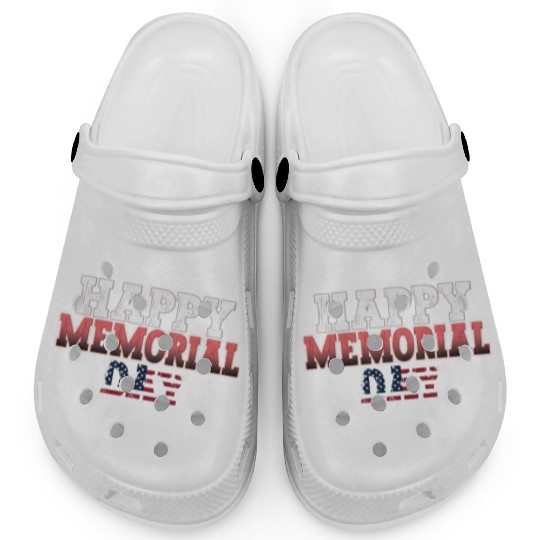 Patriotic Memorial Day Flag Design Clogs