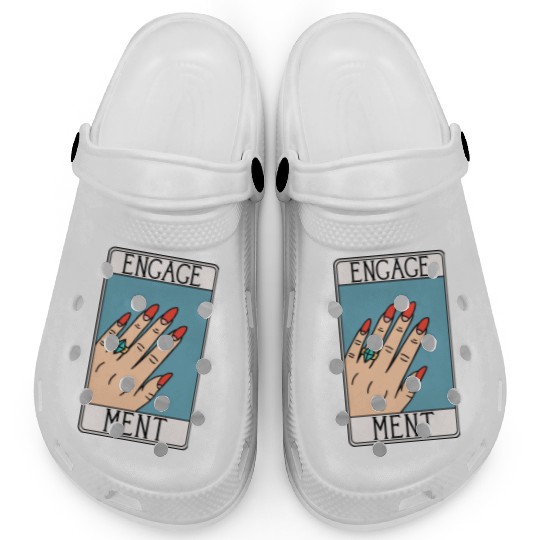 Engagement - Engaged Tarot Card - Wedding Proposal Clogs