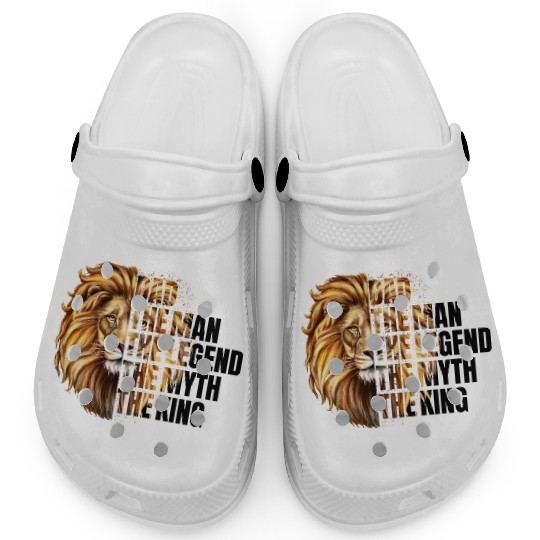 Dad The Man the Legend Lion Clogs