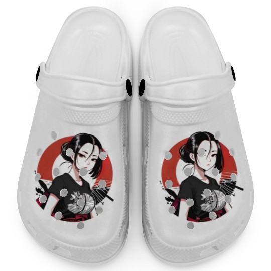 İllustration of asian girl Clogs