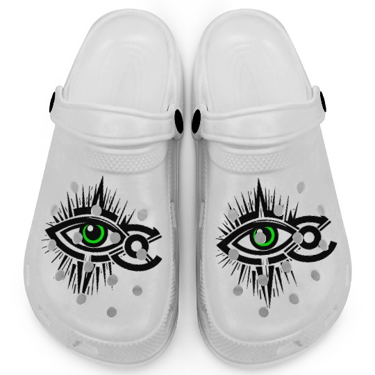 Green Eye Design Vector 3 Colors Clogs