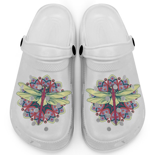 Colorful Dragonfly Nature Insects Clogs