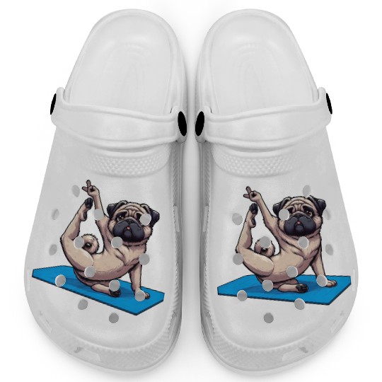 Funny Pug: Yoga & Quirky Meditation Clogs
