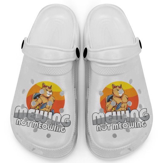 Funny Cat Meme Mewing Not Meowing Jawline Clogs