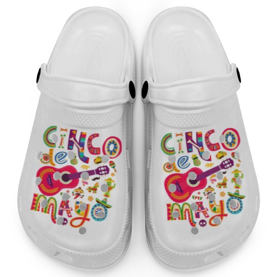 Cinco de Mayo Mexican Taco Guitar Fiesta Clogs