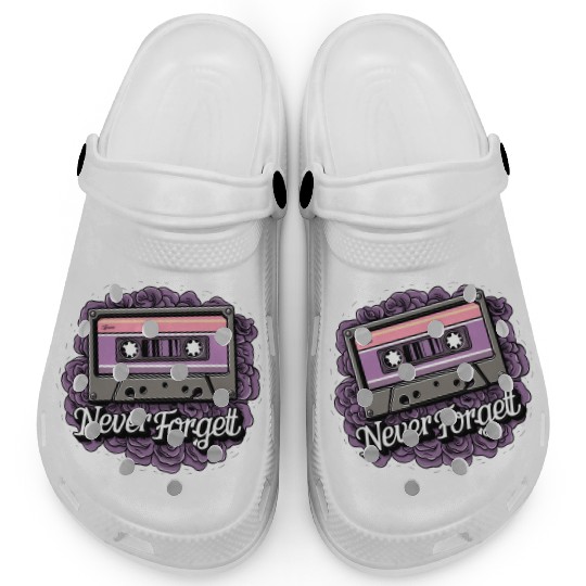A cassette tape colored with roses 11 Clogs