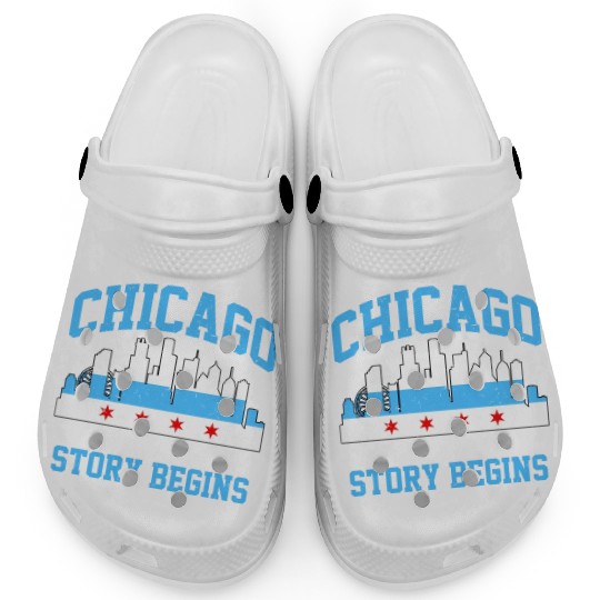 Unique Chicago Skyline Windy City 312 Clogs