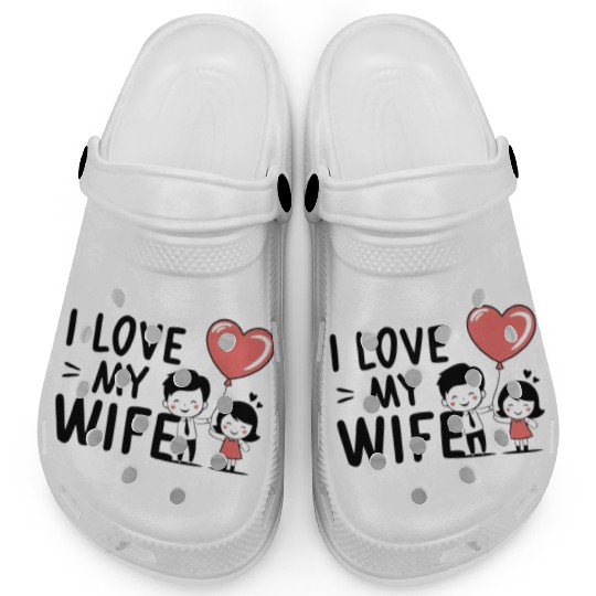 I Love my wife Clogs