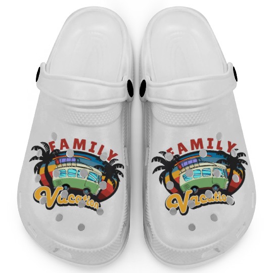 mini bus on a family vacation trip Clogs