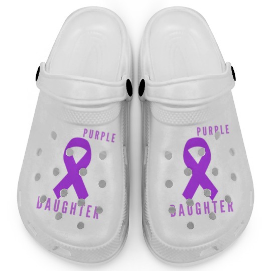 I wear purple for my daughter lupus awareness Clogs