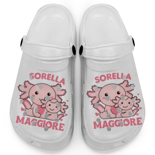 I Will Be Big Sister 2022 For Siblings axolotl Clogs