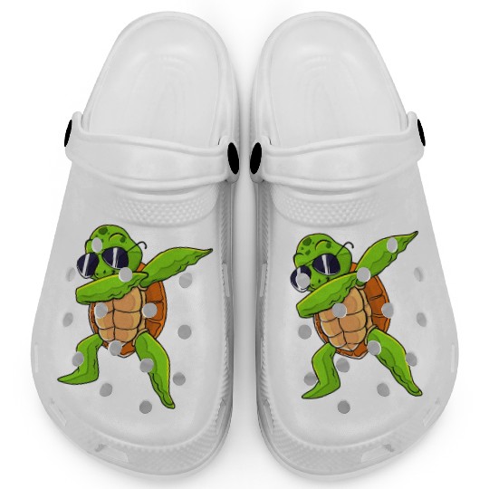 Dabbing Sea Turtle Animal Lover Save The Turtles Clogs