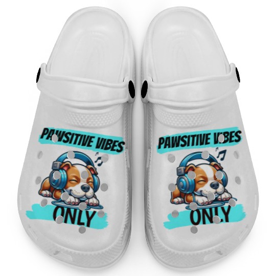 Pawsitive vibes only pitbull Clogs