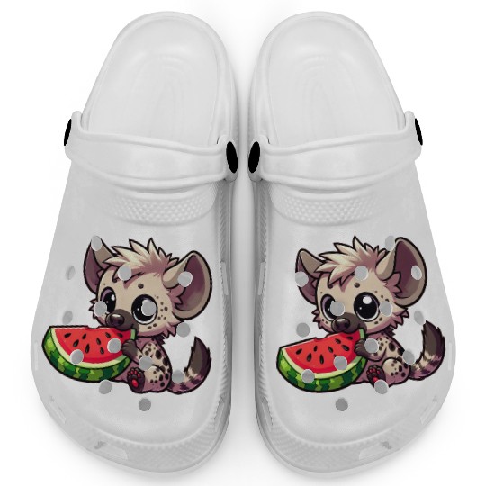 Hyena with Watermelon Summer Fruit Clogs