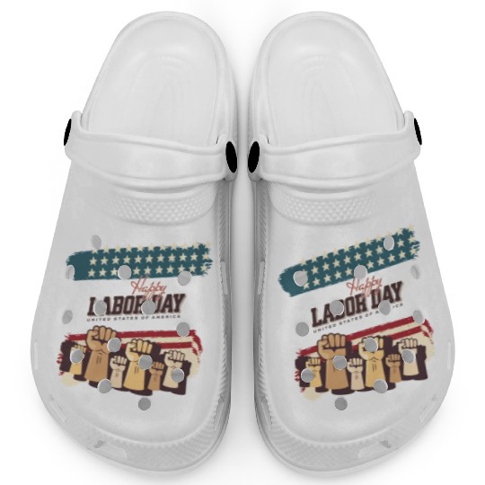 Labor Day Fists Raised Clogs